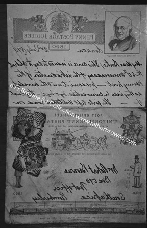 COPY NEGS LETTER FATHERS COMMEMORATING 50TH PENNY POST 2 7 1890